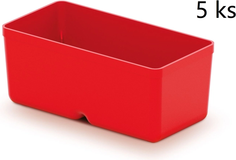 Set de 5 cutii din plastic pentru scule Unite Box, roșu, 110 × 55 × 132 mm