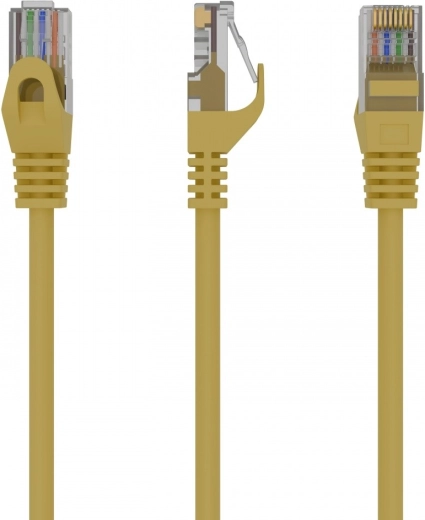 Cablu patch de rețea Cat. 6 UTP, 0,25 m, galben