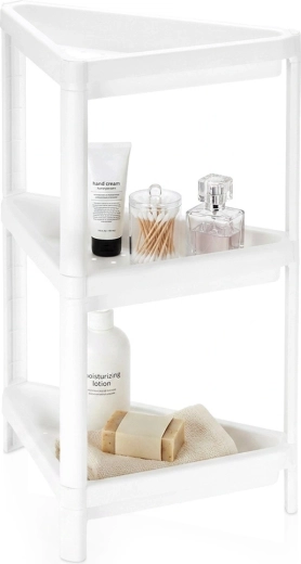 Storage Solutions poliță de baie pe colț cu 3 niveluri 44 × 33 × 71 cm