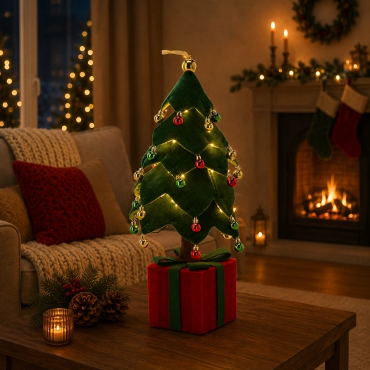 Decorațiune LED de Crăciun, brăduț verde, 70 cm