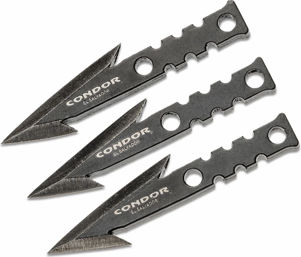 Set de vârfuri de pescuit cu barbeta Condor Pocket Pike, 3 buc., husă din nailon