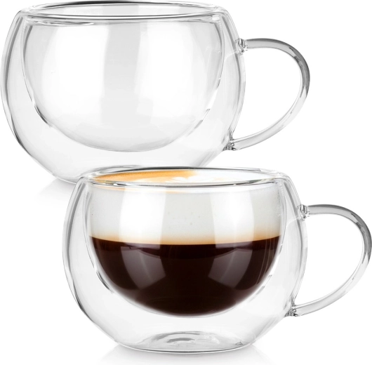 Pahare termo cu perete dublu 280 ml, 2 buc.