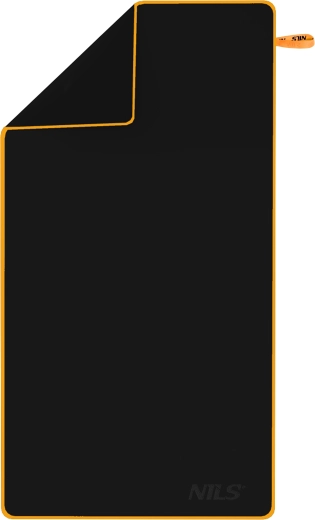 Prosop din microfibră cu uscare rapidă NILS NCR12 negru/oranj