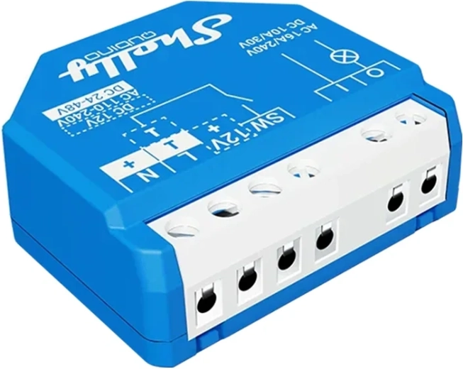 Shelly Wave 1 LR comutator Z‑Wave cu contact uscat