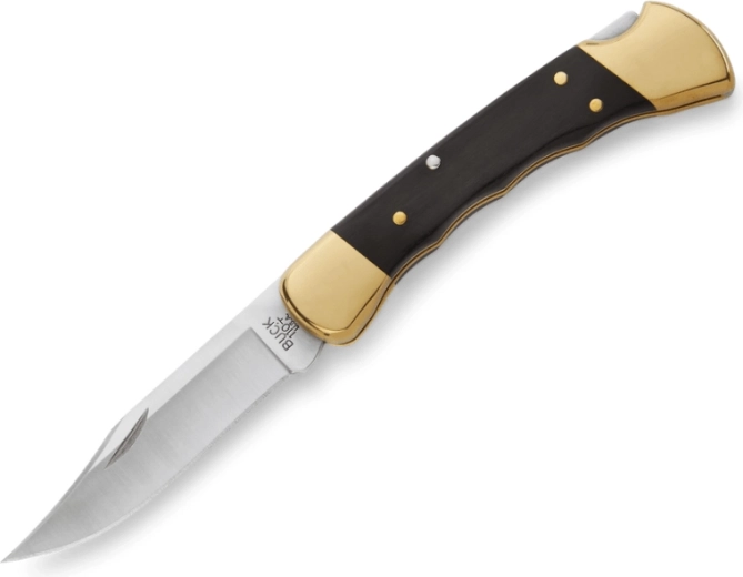 Buck 110 Folding Hunter Finger Grooved cu teacă – cuțit de vânătoare pliabil