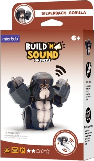Puzzle 3D MierEdu Construiește și ascultă – gorilă