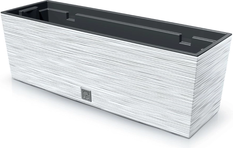 Jardinieră din plastic FURU CASE 58 cm – albă