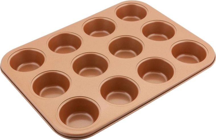 Tavă Lamart Copper pentru 12 brioșe