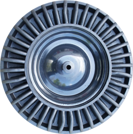 Roată cu cauciuc plin pe disc metalic – clasa a 2‑a, diametru 390 mm