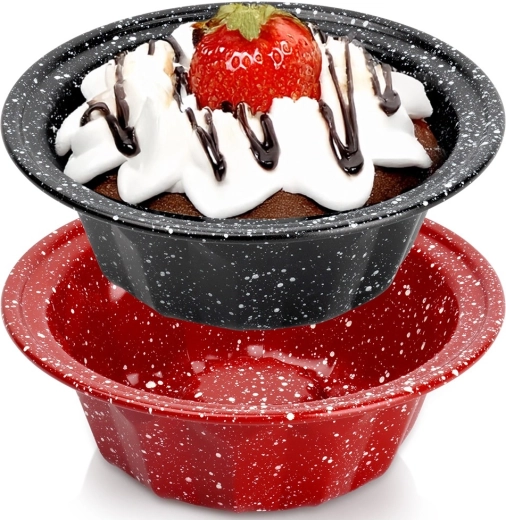 Set de mini forme pentru guguluf cu horn 12 cm, suprafață granit, 2 bucăți