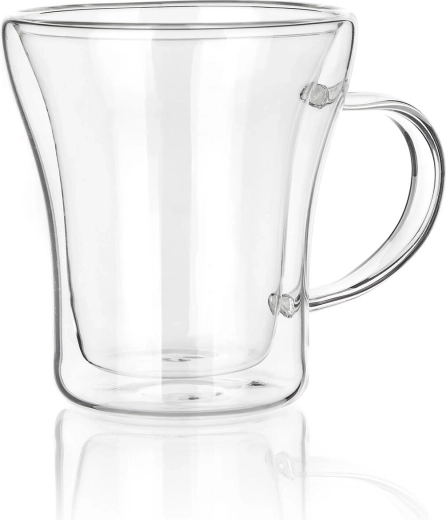 Cană din sticlă cu pereți dubli 200 ml DOBLO