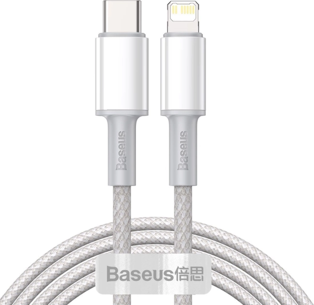 Cablu USB-C la Lightning Baseus cu densitate mare de împletire, 20W, PD, 2m