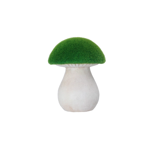 Figurină de grădină burete cu pălărie verde 14 × 14 × 18 cm