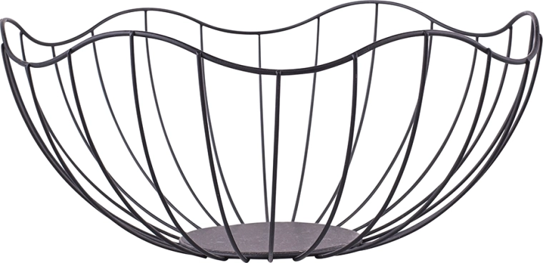 Coș metalic din sârmă Altom design, negru, 28 × 12 cm