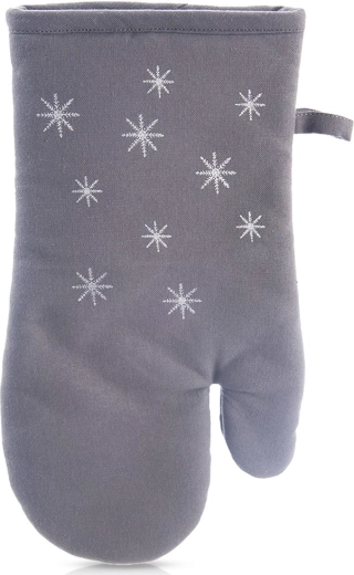 Mănușă de bucătărie din bumbac cu magnet, gri, 32 cm