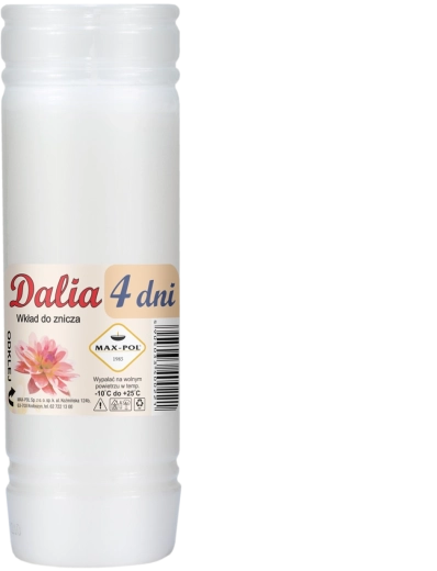Set de 10 rezerve din parafină DALIA 18 cm, 96 ore