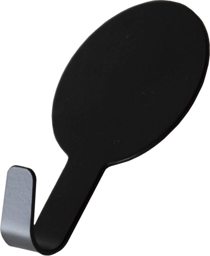 Cârlige ovale autoadezive – negre (4 buc.)