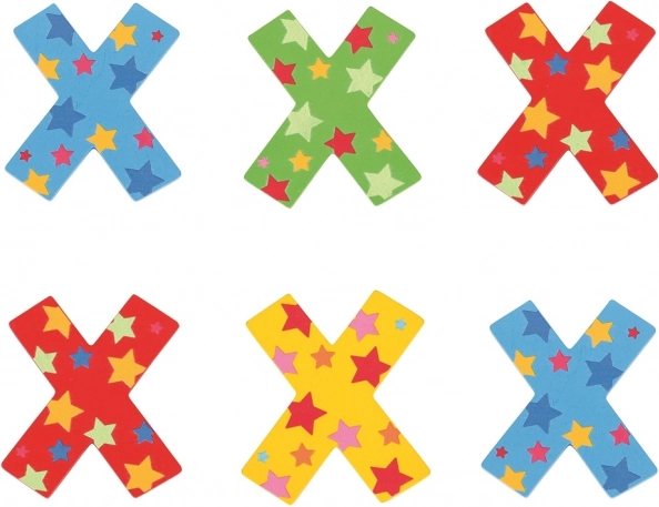 Literă de lemn Stea X de la Bigjigs Toys
