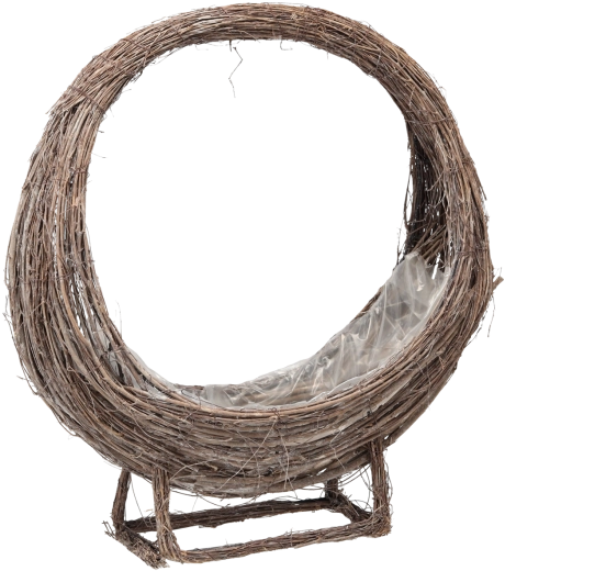 Suport rotund din nuiele pentru flori 48 × 16 × 52 cm, pe podea