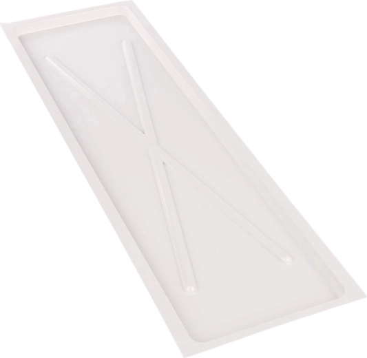 Tăviță de scurgere Metpol albă îngustă 75 × 22,5 cm pentru uscător de vase cu două niveluri 80 cm
