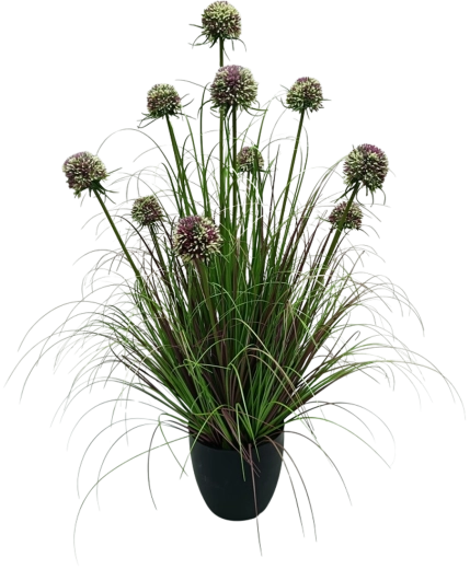 Usturoi ornamental artificial în ghiveci, violet, 90 cm Garden Line