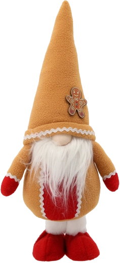 Spiriduș de Crăciun decorativ, cu motiv de turtă dulce, 49 cm