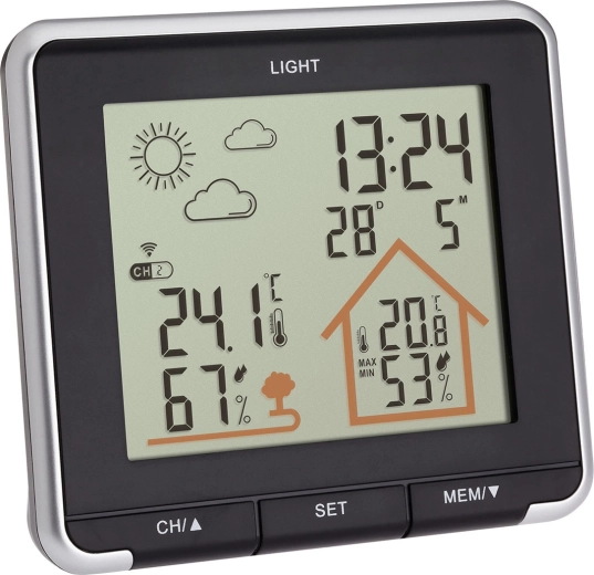 TFA LIFE stație meteo wireless cu prognoză meteo, negru