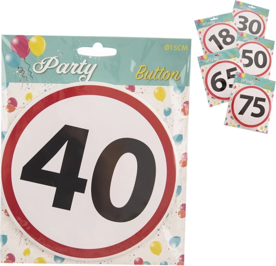 Insignă aniversară cu număr din UH, diametru 15 cm (mix 6 variante)