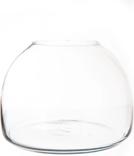 Vază transparentă din sticlă reciclată 22 × 22 × 16 cm