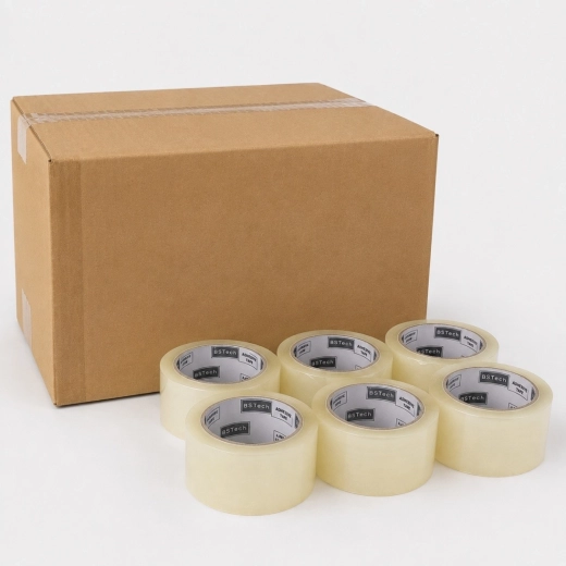 Bandă adezivă transparentă pentru ambalare HOTMELT 48 mm × 66 yd - 1 bucată