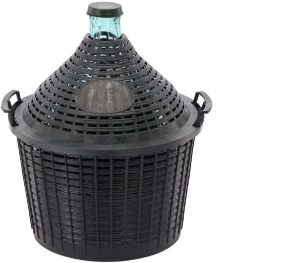 Damigeană de sticlă în coș 15 l