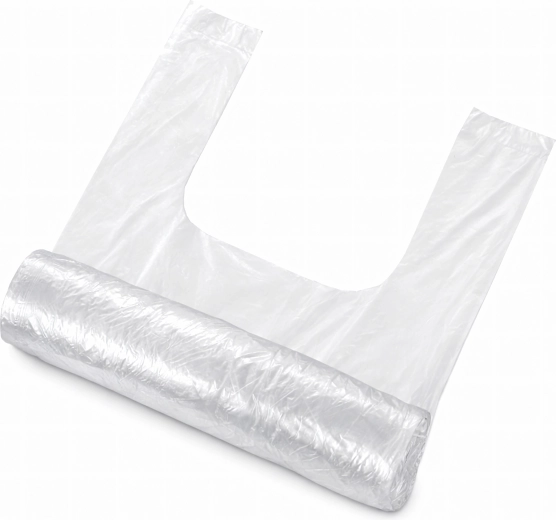 Pungi de plastic rezistente de unică folosință pe rolă 44 × 35 cm, 120 buc.