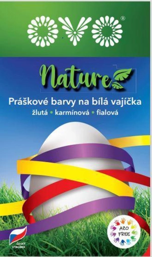 Ovo Nature creioane cerate – galben, carmin și mov