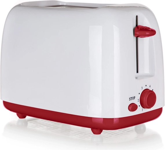 Prăjitor de pâine pentru 2 felii alb-bordo 650–750 W