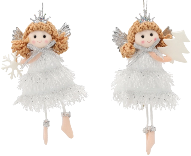 Decorațiune de Crăciun suspendată îngeraș 8 × 16 cm