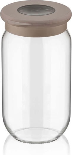 Borcan de sticlă cu capac din plastic 1 l