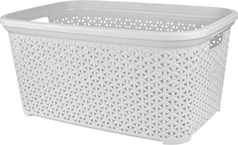 Coș de rufe deschis Ratan hobby 50 l alb