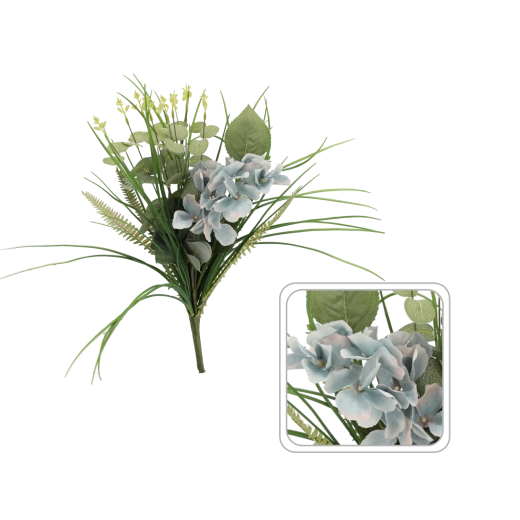 Buchet artificial cu flori albastre 45 cm
