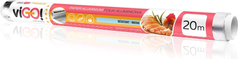 Folie de aluminiu 20 m x 29 cm, 10 µm