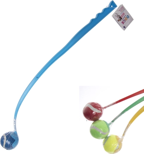 Jucărie pentru câine – aruncător din plastic 68 cm (mix de culori)