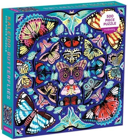 Puzzle Mudpuppy Kaleido fluturi 500 piese