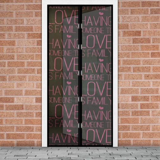 Plasă magnetică împotriva insectelor pentru ușă Love 100 × 210 cm