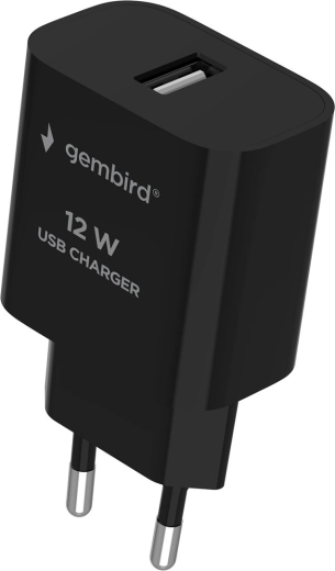 Încărcător USB universal 12 W (2,4 A), negru