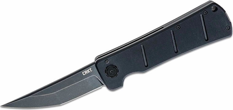 CRKT Inazuma No Ken – cuțit tactic pliabil, Black Stonewash, G10 negru