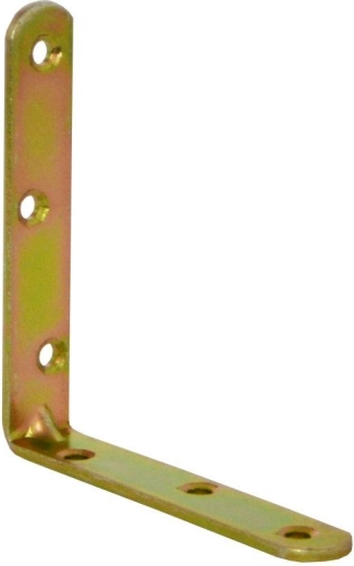 Echer cu nervură 100×18×3 mm, galvanizat galben, set 10 buc