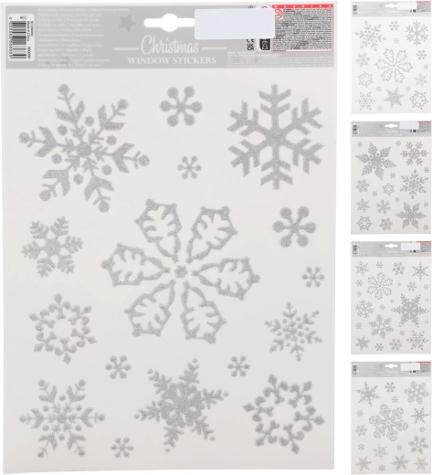 Decorațiuni autoadezive pentru fereastră Fulgi – mix de modele