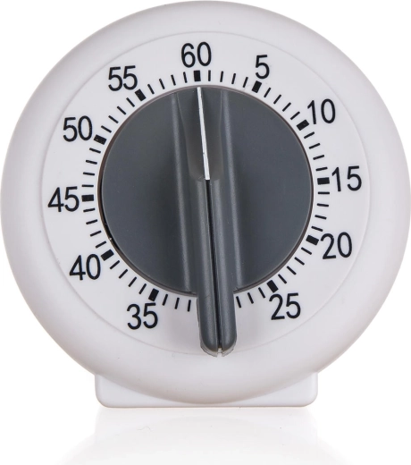 Minutieră mecanică de bucătărie CULINARIA 60 min, alb‑gri, diametru 9,5 cm