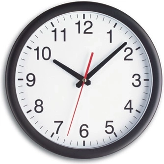 Ceas de perete analogic TFA, alb-negru