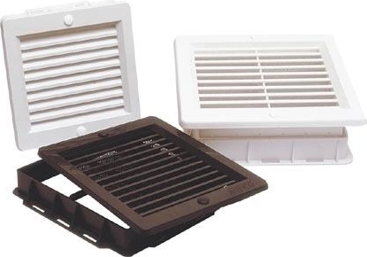 Grilaj de ventilație cu plasă 300 × 300 mm alb