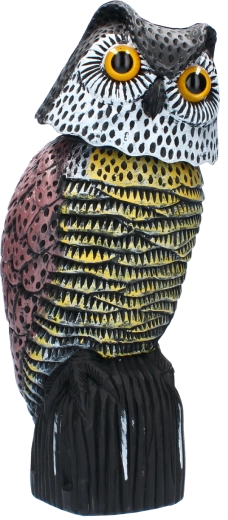 Sperietoare de păsări – bufniță cu cap mobil 20 × 16 × 38 cm